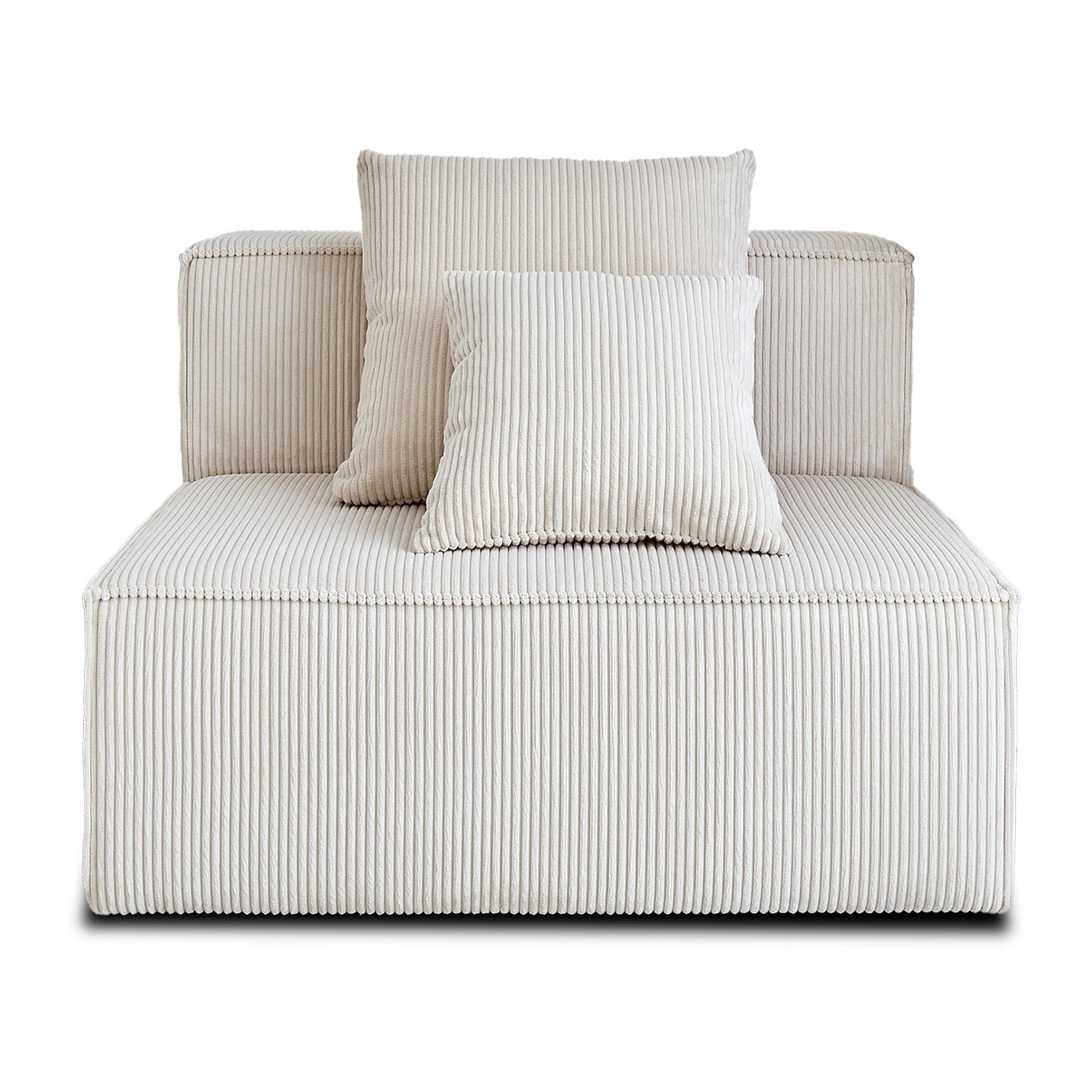 Colombine - module d'assise - en velours côtelé - Beige
