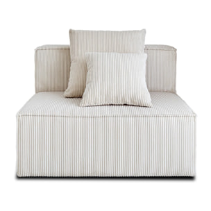 Colombine - module d'assise - en velours côtelé - Beige