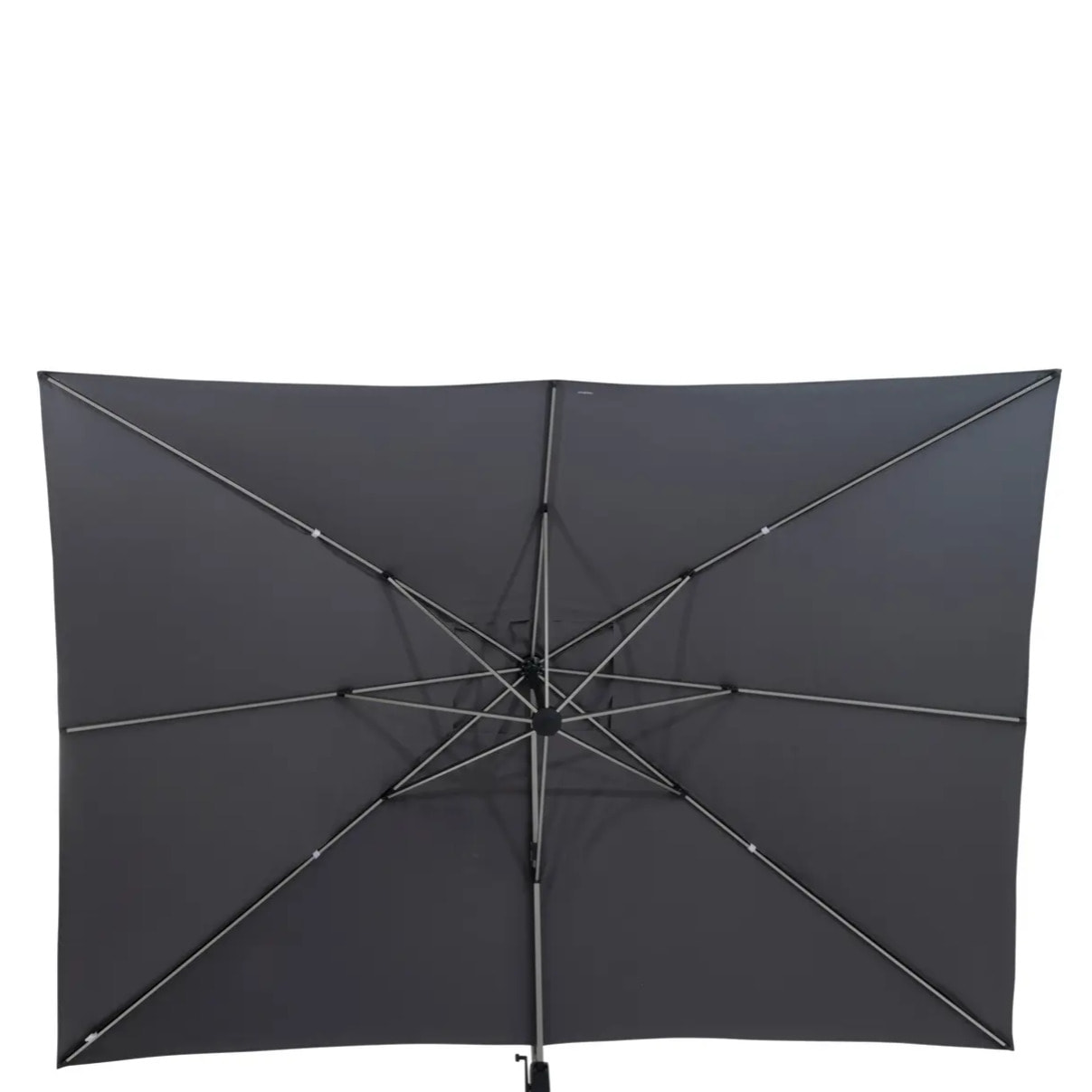 Parasol déporté rectangulaire "Équador" Ardoise 4 x 3m en aluminium et polyester