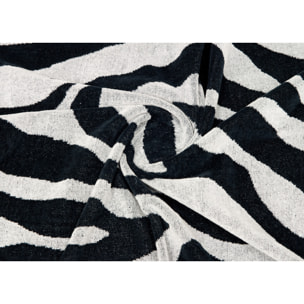 Telo Mare Spugna Jacquard Spiaggia Disegno Zebra