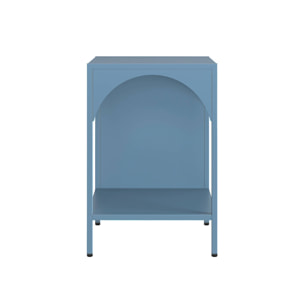 Table de chevet. table d'appoint en acier bleu