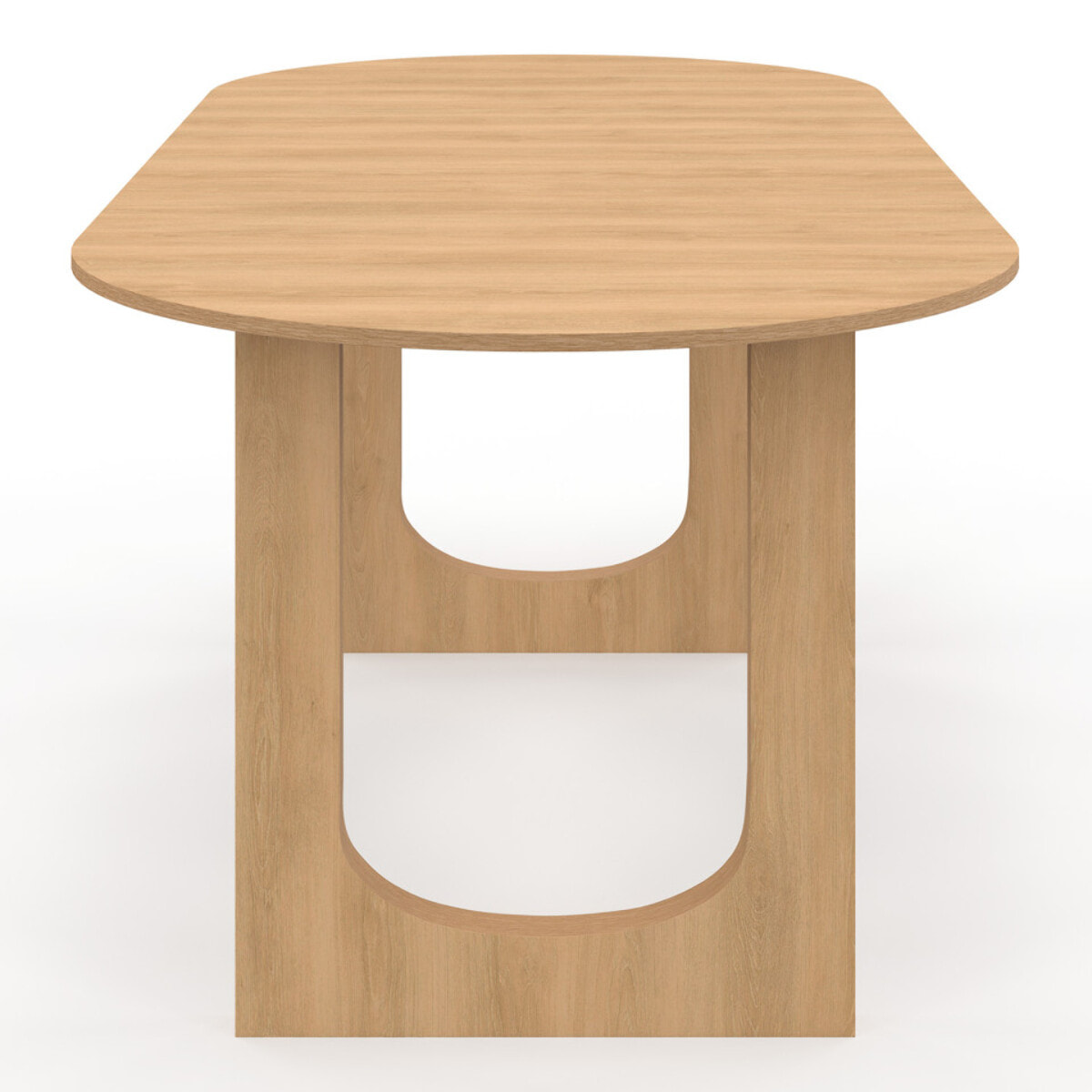 Table repas Mathis plateau extensible 160-200cm bois et pieds design