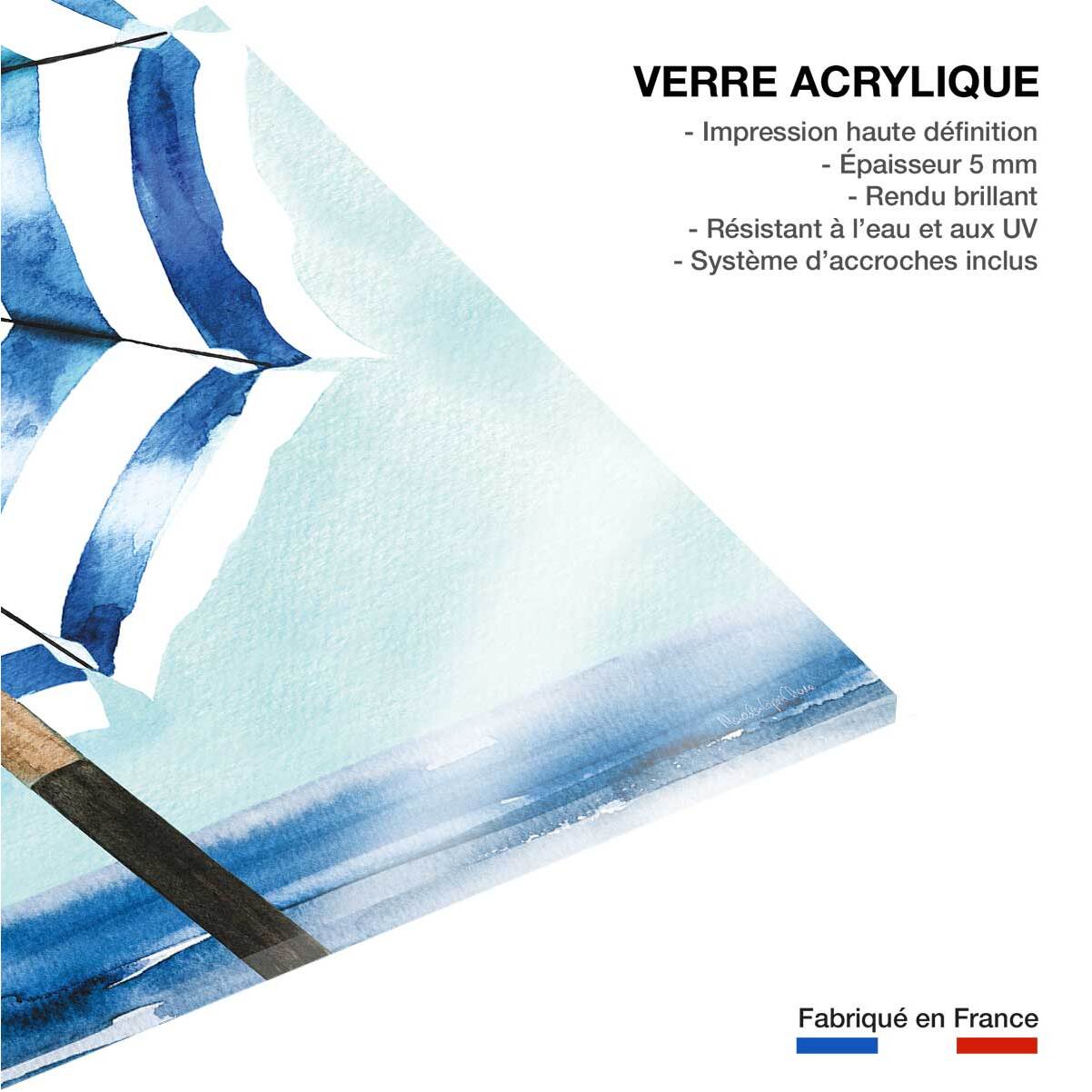 Tableau contemporain surf et soleil  Tableau plexiglas