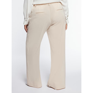 Fiorella Rubino - Pantaloni eleganti in tessuto fluido - Beige