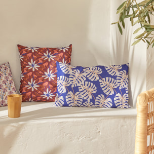 Housse de coussin d'extérieur "Falla" bleu indigo 30x50cm