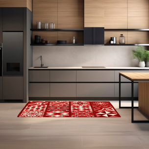 TAPPETO DA CUCINA CEMENTINE ROSSO DON GIOVANNI