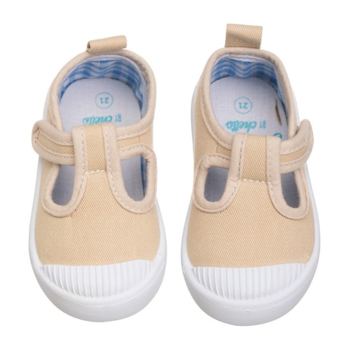 Lona beige con Velcro, básica, versátil y cómoda Ideal para combinar con cualquier outfit