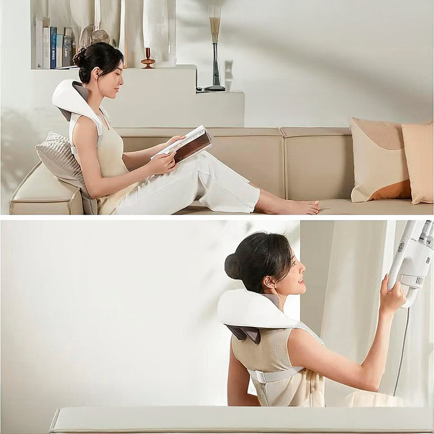 Masajeador 5D inalámbrico para cuerpo. 5 tipos de masaje con 3 intensidades y función de calentamiento con 2 niveles.