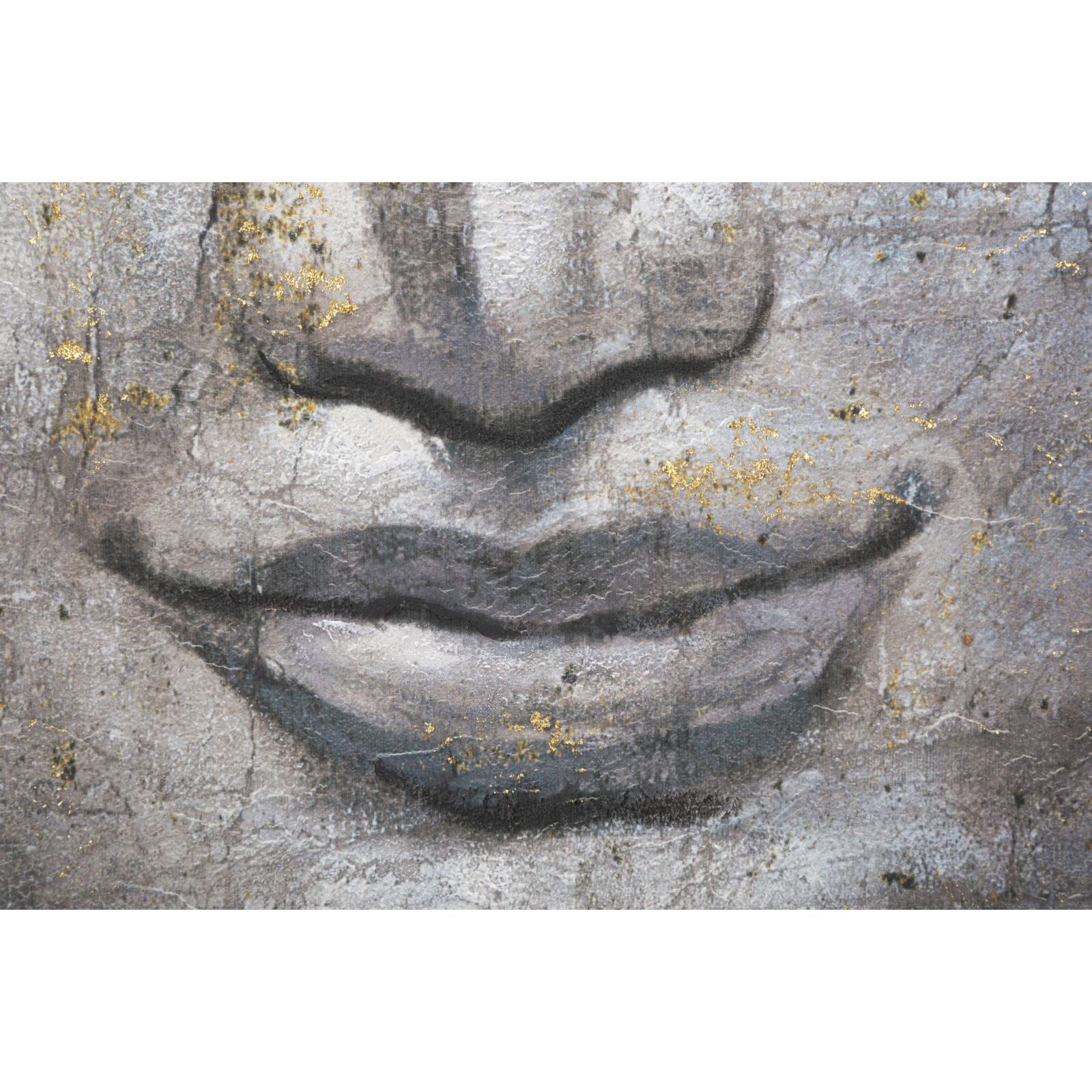 DIPINTO SU TELA FACE BUDDHA LIGHT -A- CM 80X3X120