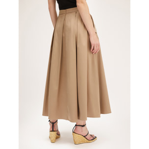 Motivi - Falda midi con pliegues de fuelle - Beige