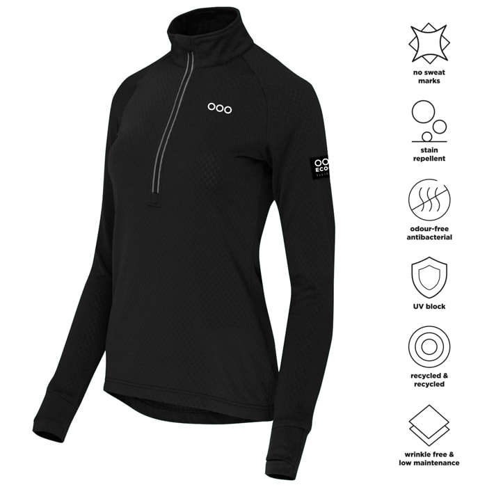 Camiseta técnica para mujer ECOON La Pastourelle - Negro