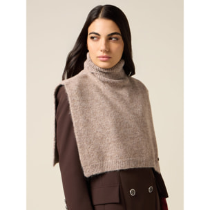 Oltre - Coprispalle in maglia collo alto - Beige