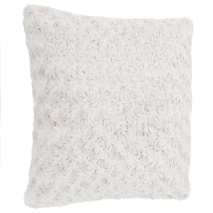 Coussin "Bouclette" fourrure bouclé beige 45x45cm