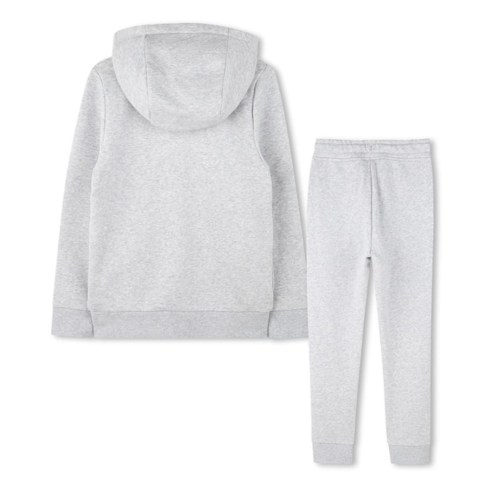 Boss - Conjunto de sudadera con cremallera + pantalón jogger - gris jaspeado