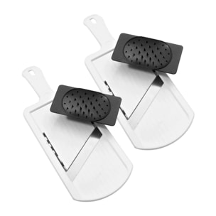 Ensemble de 2 Mandolines professionnelles réglables jusqu'à 6 mm Fackelmann Handmade Tradition