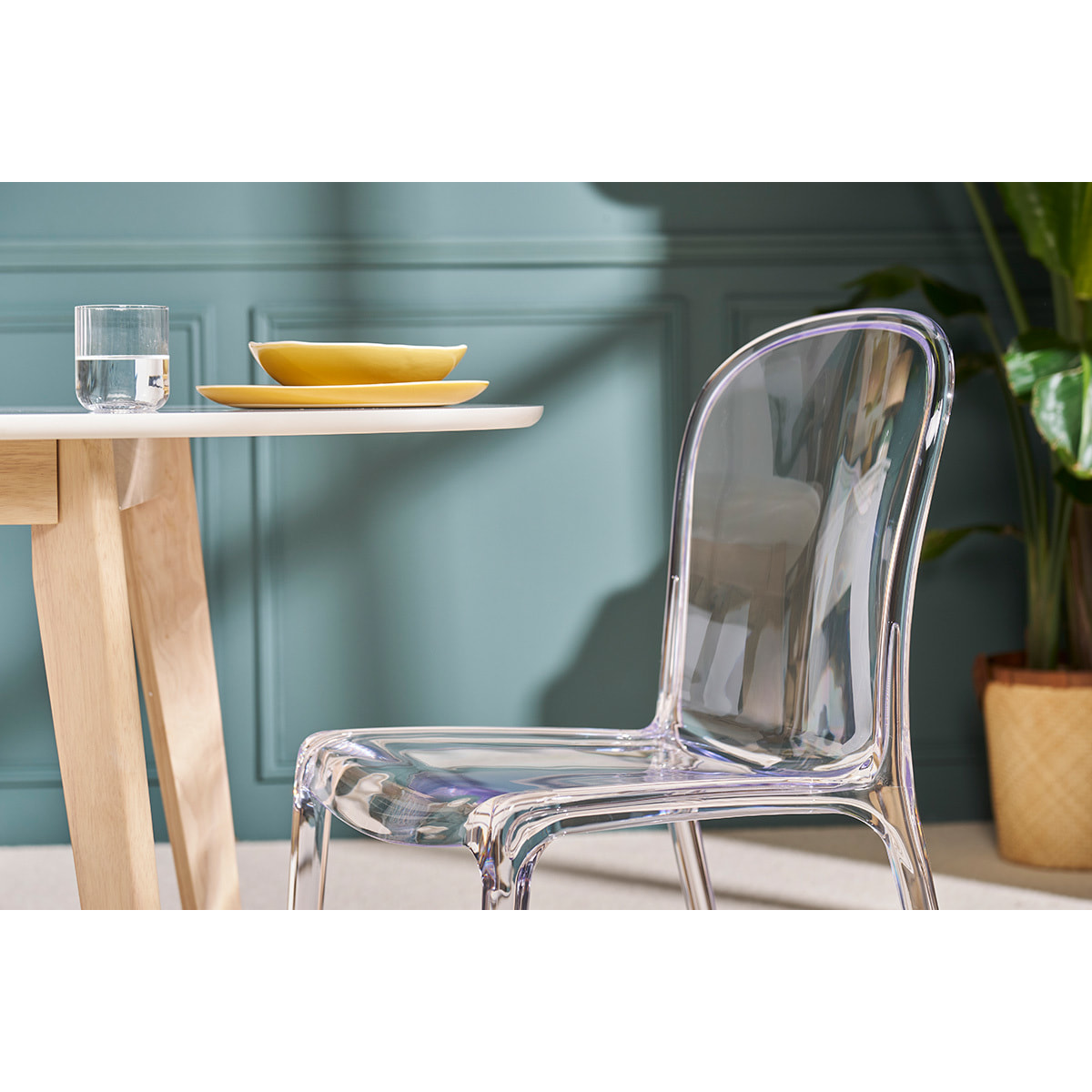 Chaises empilables design transparentes (lot de 2) THALYSSE