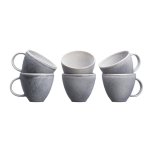 Mug STONE 25cl - 6 pièces - Gris lune