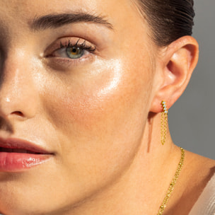 Pendientes acabados en oro amarillo de 18K