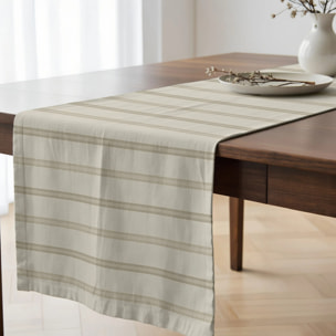 Chemin de table 100% coton Nua Beige 50x150 cm