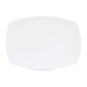 DAM VASSOIO IN PORCELLANA FORMA 35,5 CM 35,5x25x2 Cm. Colore bianco