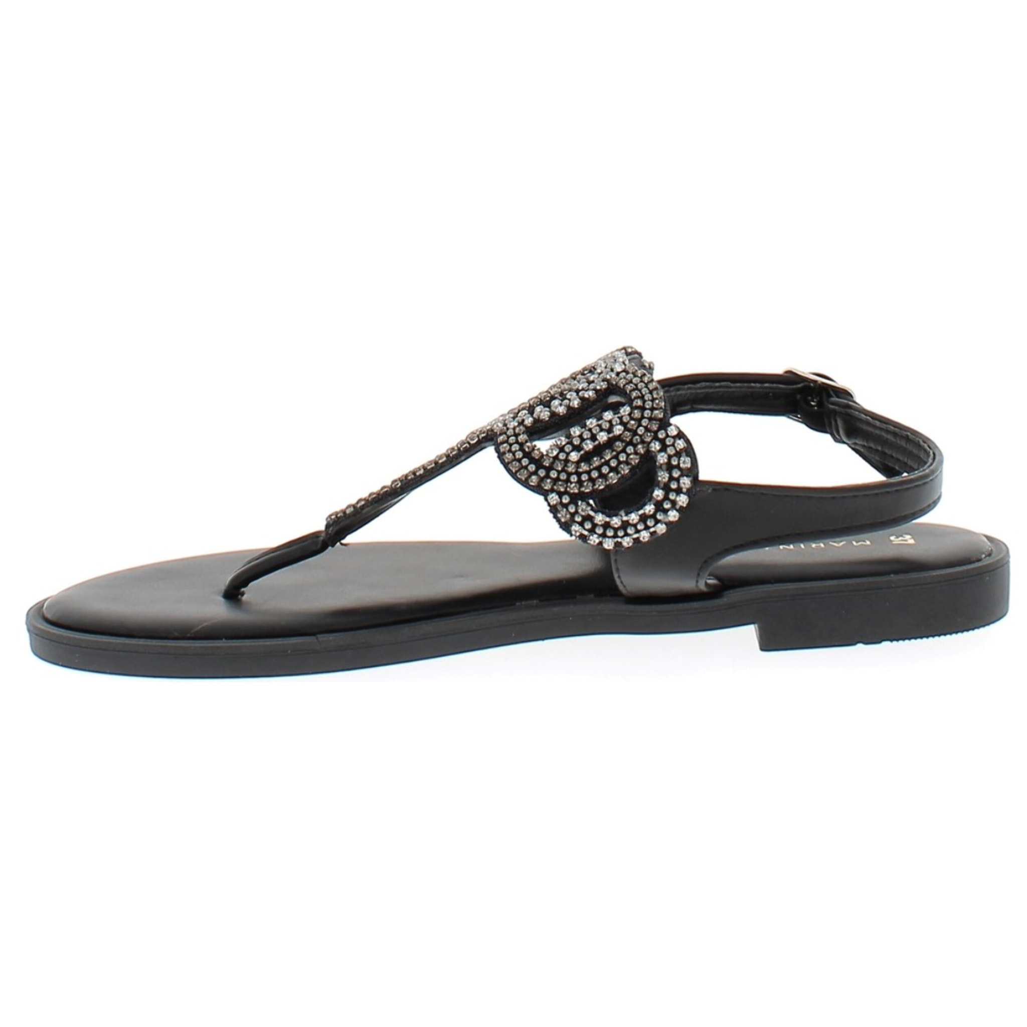Marina Galanti Scarpe Donna Flat Sandals Flip-Flop Jewel MG 1E168 Black