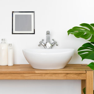 LEDS C4 Espejo de Aumento para Maquillaje con Luz LED. Espejo Retroiluminado para Baño con Brazo Extendible y Ajustable. Cromo