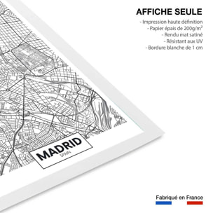 Affiche graphique madrid spain Affiche seule