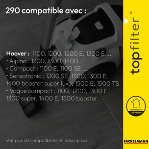 Lot de 4 packs de 4 sacs aspirateur 64290 Hoover Alpina TopFilter Premium