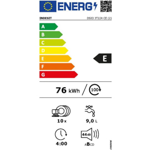 Lave vaisselle encastrable INDESIT DSIO3T224CE