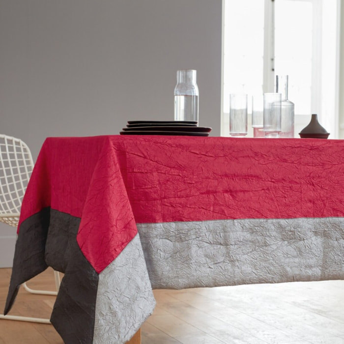 Nappe taffetas froissé AMBIANCE fuchsia