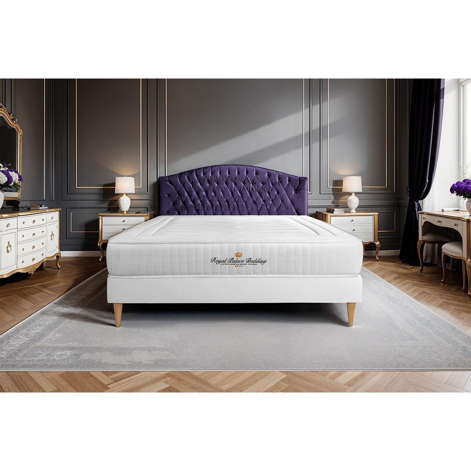 Ensemble matelas à mémoire de forme Nottingham + Sommier Tapissier multi-lattes cm d'épaisseur - Matelas à Mémoire de forme de 20cm d'épaisseur