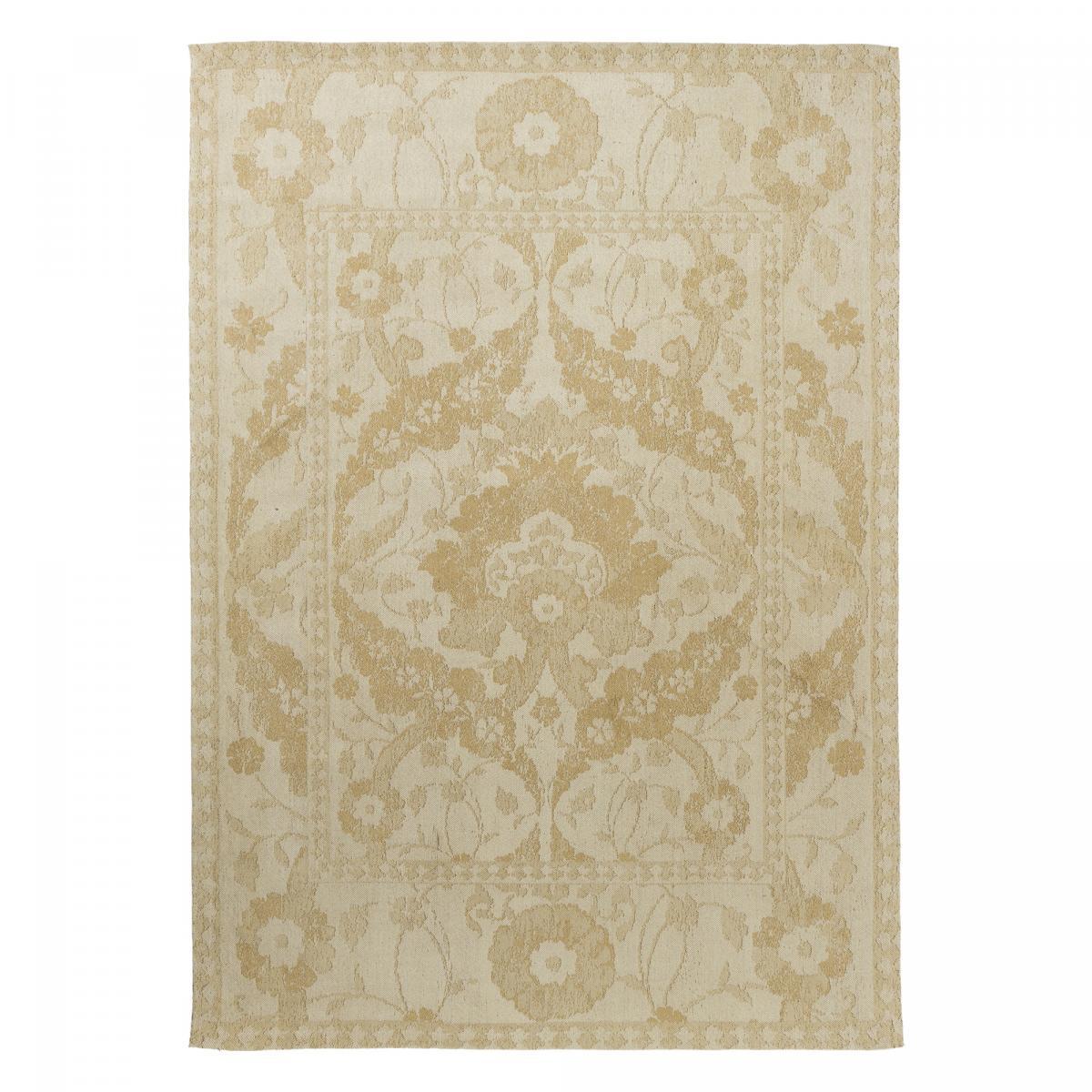Tapis salon et chambre fait main en coton motif floral CHICDOUB