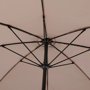 Parasol droit rond Sisko Taupe