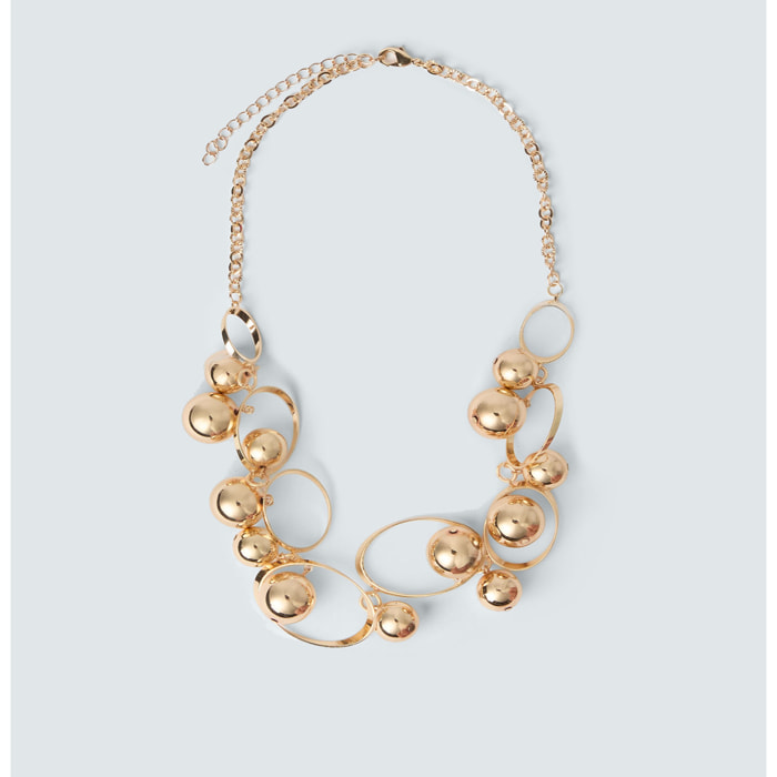 Fiorella Rubino - Collar con esferas y anillos - Oro