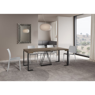 Consolle allungabile 90x40/196 cm Zamat Small tortora telaio antracite