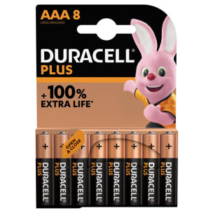 8 Piles Duracell Plus 100% AAA