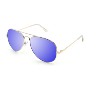 Gafas de sol PALO ALTO SAN DIEGO - Metal dorado / Revo azul