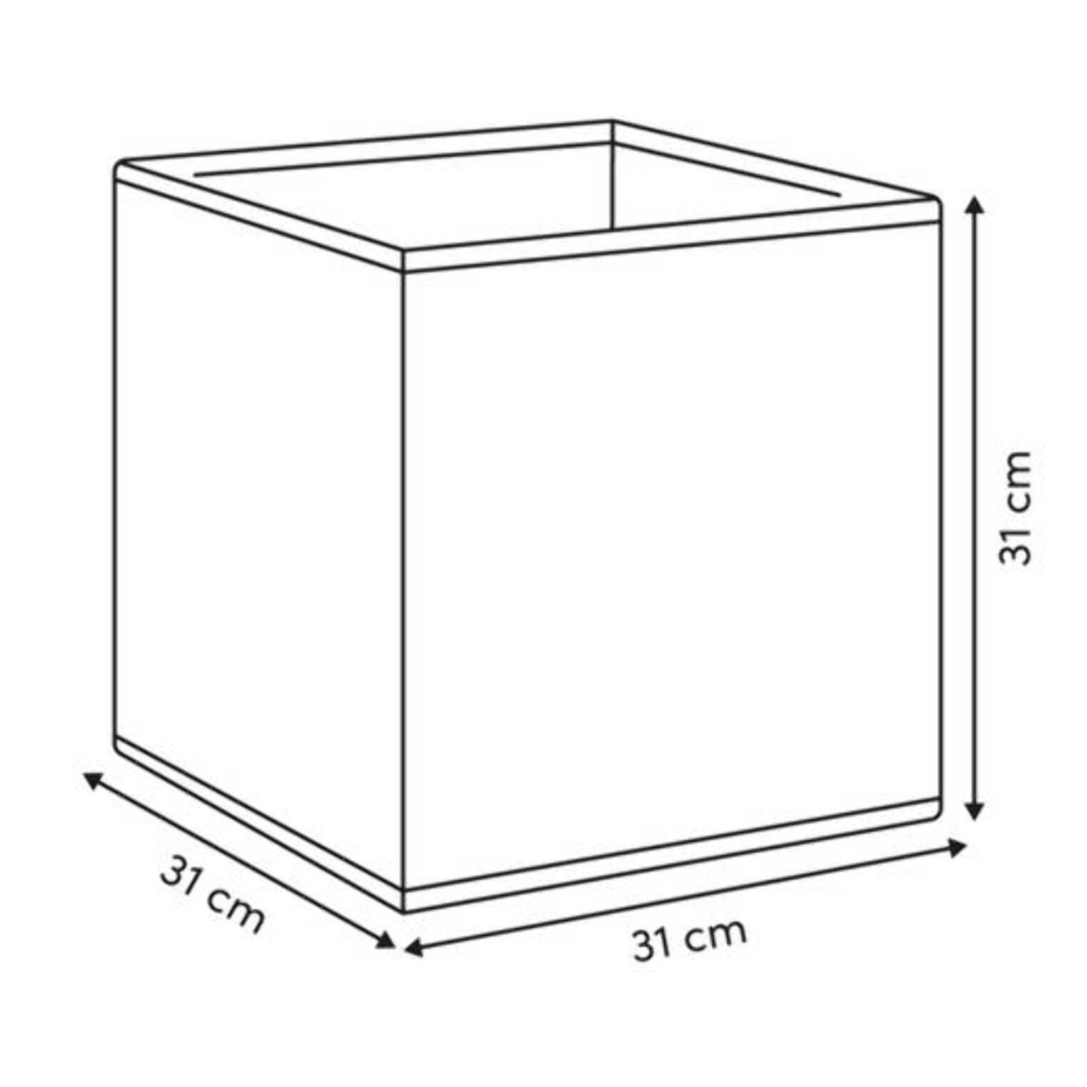 Boîte Mix'n Modul 31x31cm beige tissu et carton