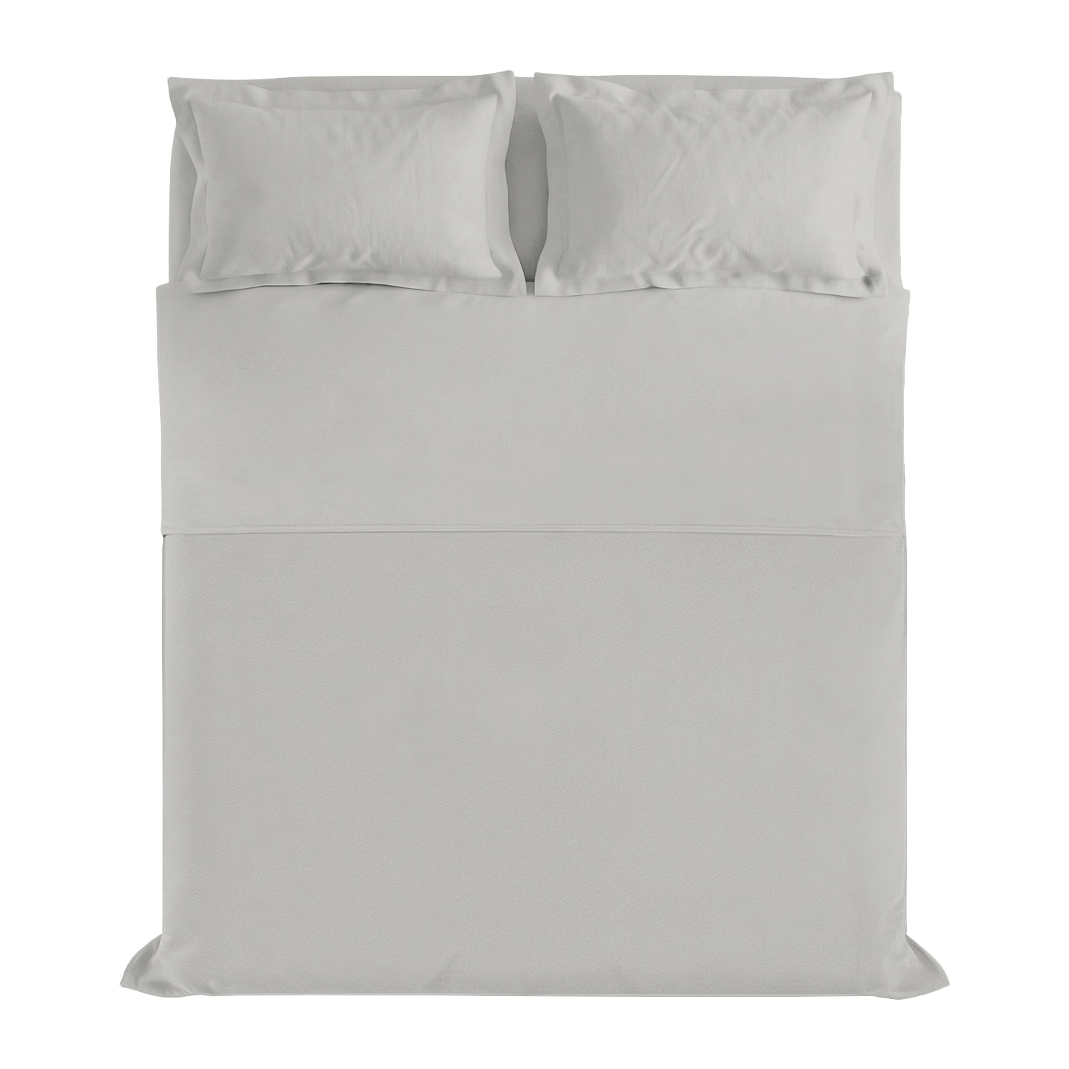COMPLETO LETTO RASO CLOE, 100% Raso di Cotone, Made in Italy - GRIGIO CHIARO