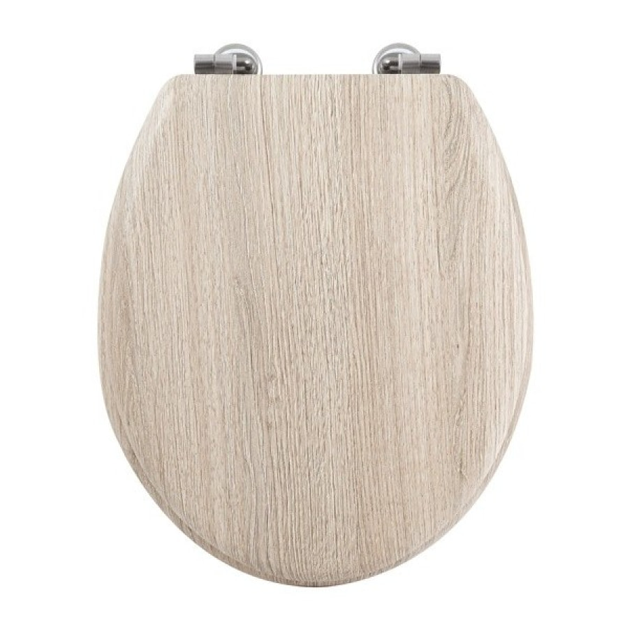 Abattant wc MDF Effet Bois- Charnières Inox MSV