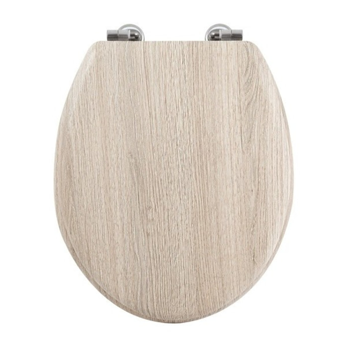 Abattant wc MDF Effet Bois- Charnières Inox MSV
