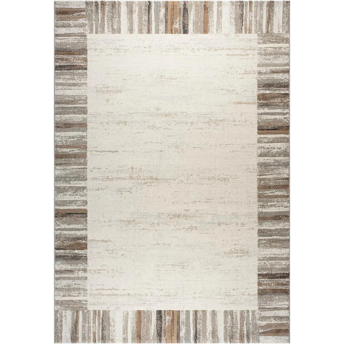 Tappeto Moderno Disegno Cornice Salotto Beige