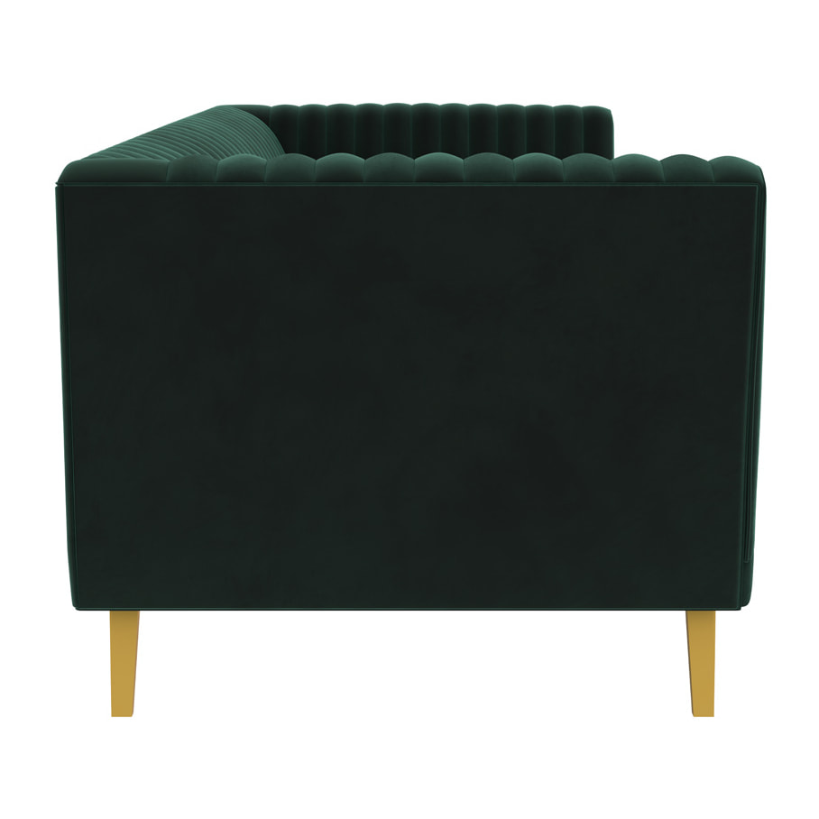 Canapé 2 places en velours vert foncé - Gatsby