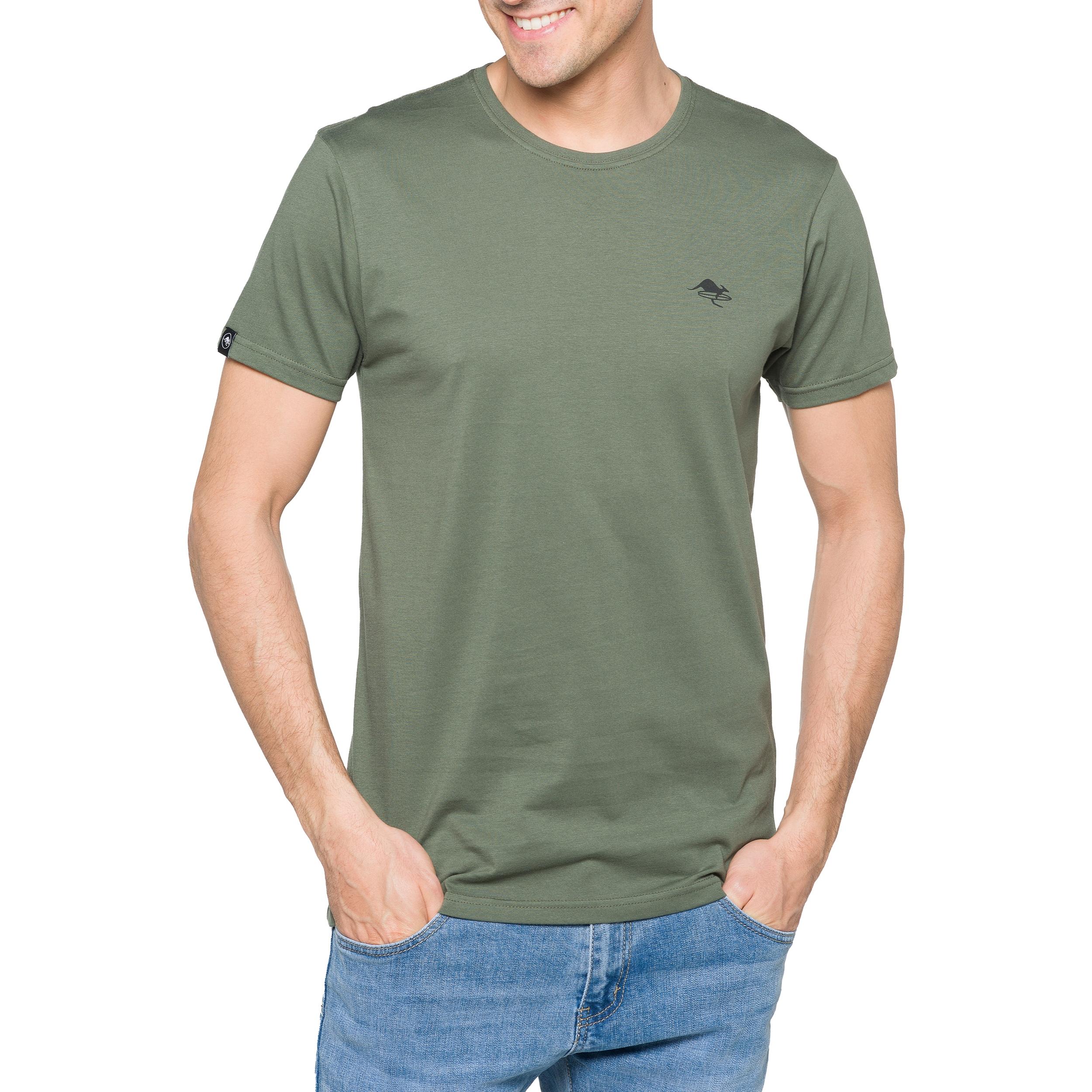 T-shirt in cotone 150 gr Hot Buttered Lizard Colore Verde militare