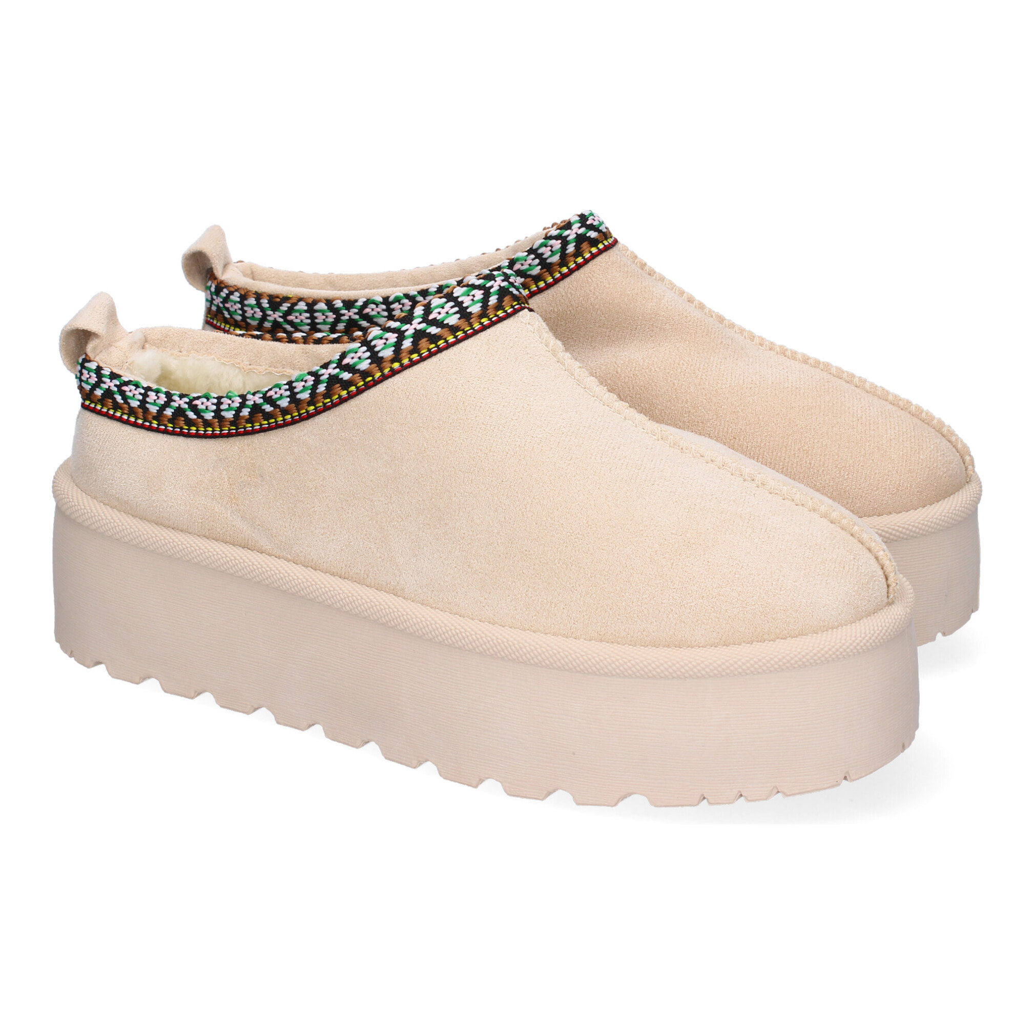 Zapatillas para Mujer de Plataforma, Bordadas, Diseño Moderno, Calidas