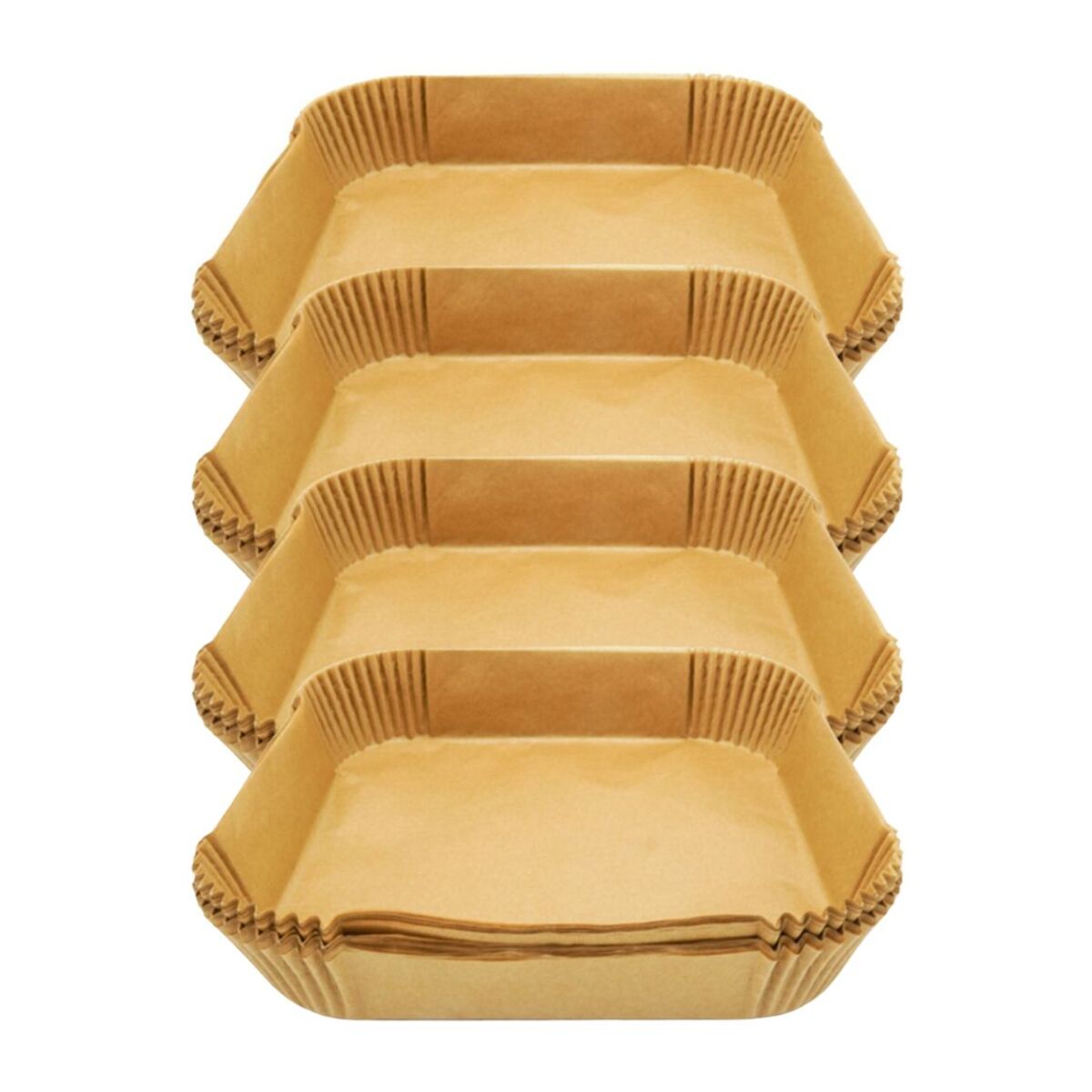Ensemble de 200 Moules en papier pour air fryer carrés 20 cm Fackelmann Divers