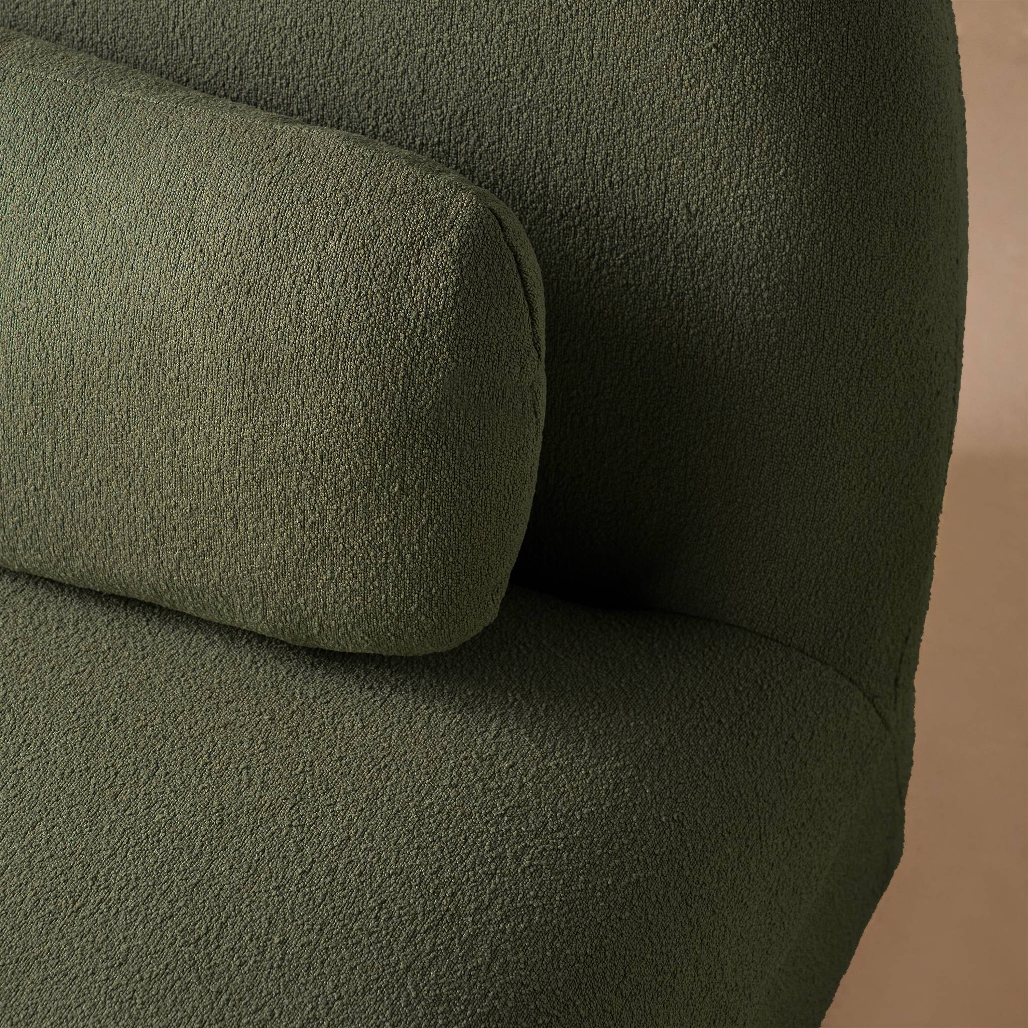 Fauteuil pivotant 360 bouclette texturée SPINO