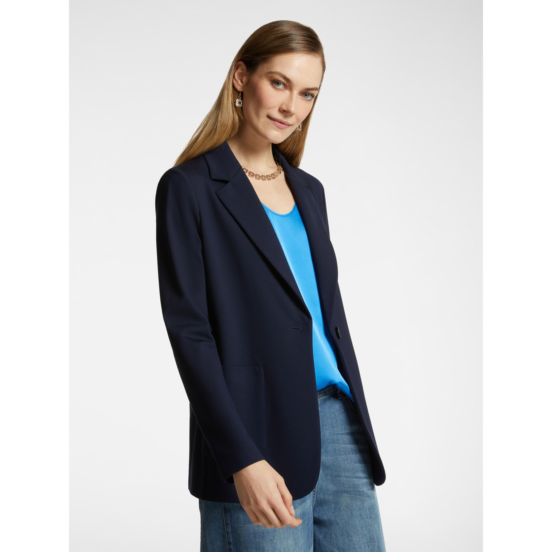 Elena Mirò - Blazer de punto Milano - Azul