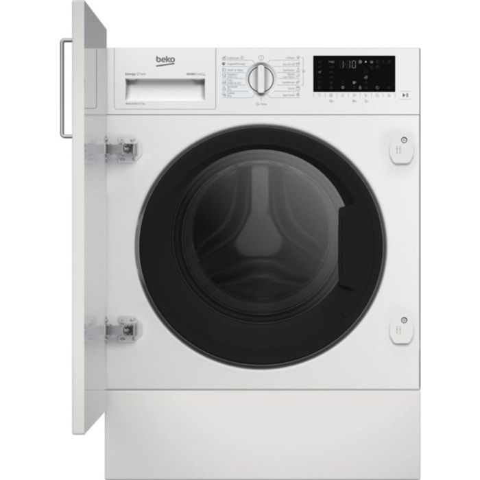 Lave linge séchant hublot encastrable BEKO B5DBT68547W - 8/5 kg - 1400 tr/min - Classe D - Moteur induction