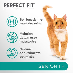 PERFECT FIT 11+ Croquettes Riche en Poulet chat senior stérilisé (3x1,4kg)